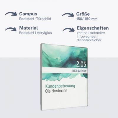 Türschild Campus 150 Edelstahl Schilder